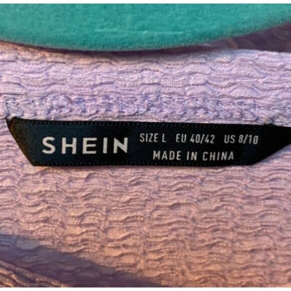 Women's Boho Cross Wrap Tie Back Crop Halter Top Lilac Large - Picture 7 of 7